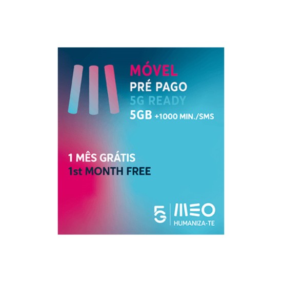 MEO CARTAO 5GB+1000MIN/SMS +10GB APPS